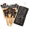 Sculptor 32 Piece High Quality Wooden Makeup Brush Set - Black