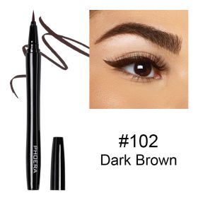 PHOERA Vacuum Straight Liquid Eyeliner (Option: 102Dark Brown)